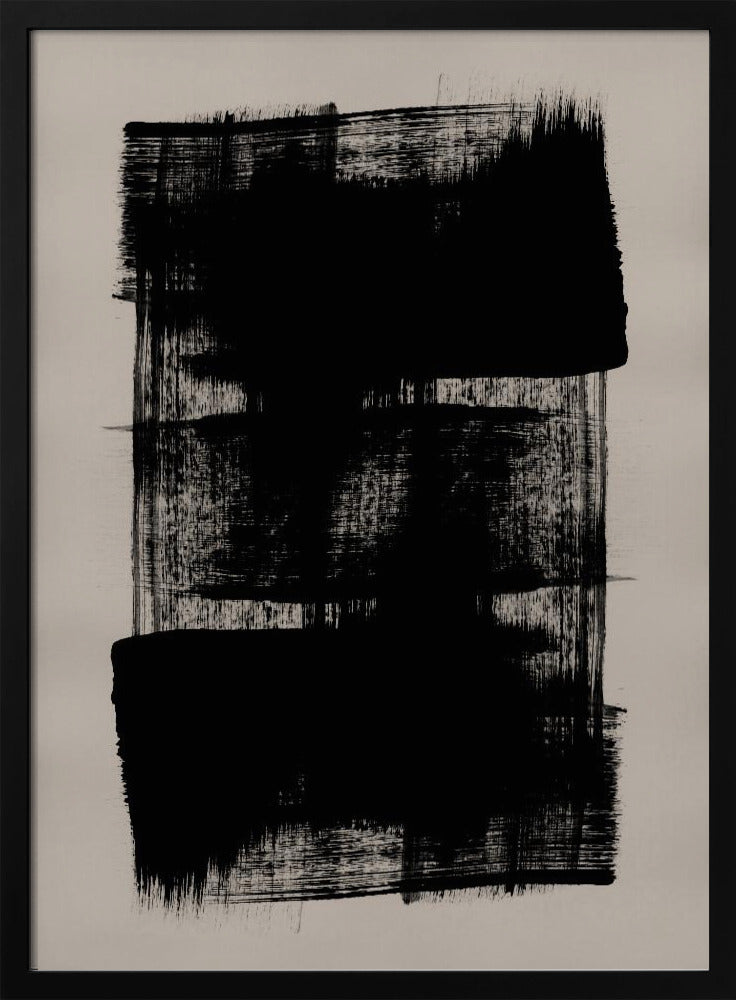 Abstracte penseelstreken 180Y | Poster