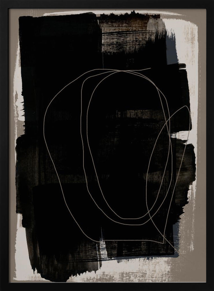 Abstracte penseelstreken 180Z | Poster