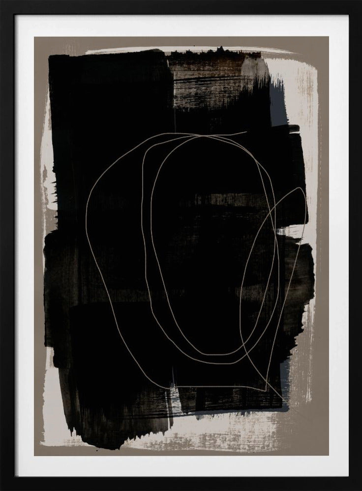 Abstracte penseelstreken 180Z | Poster