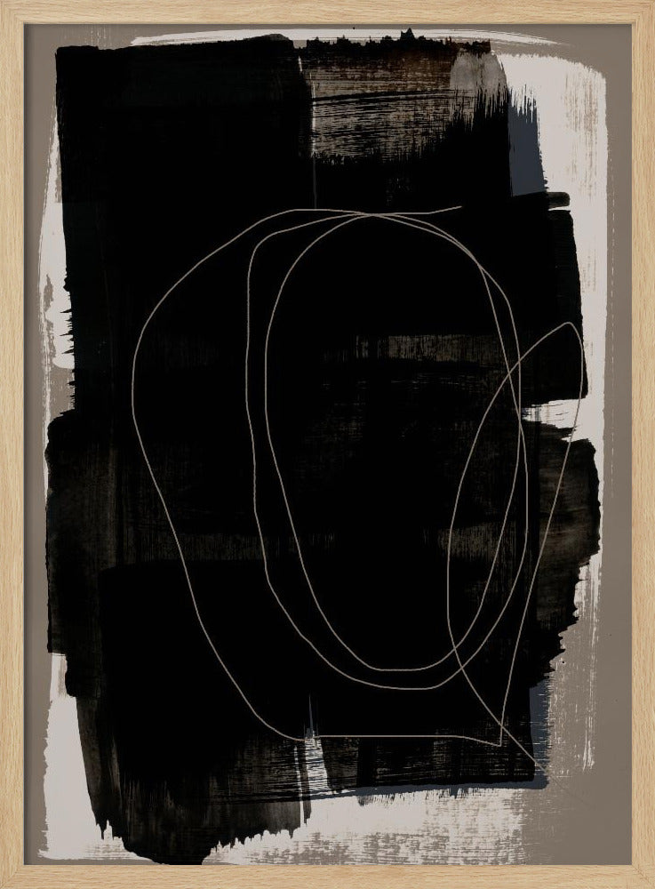 Abstracte penseelstreken 180Z | Poster