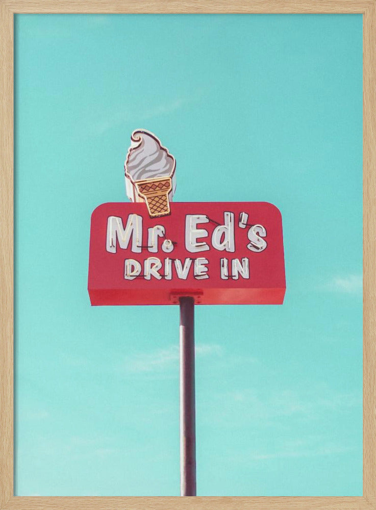 Vintage bord van Mr. Ed's Drive In in Urbana, Missouri, VS | Poster