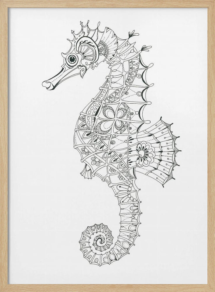 Sierlijk zeepaardontwerp | Poster