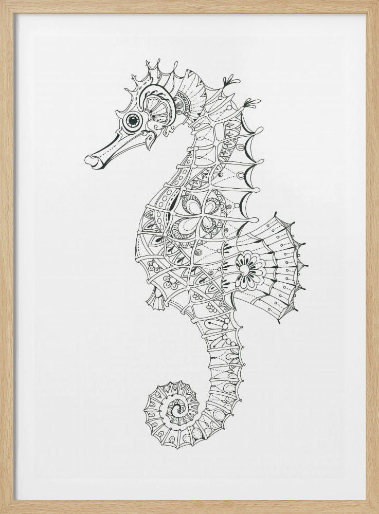 Sierlijk zeepaardontwerp | Poster
