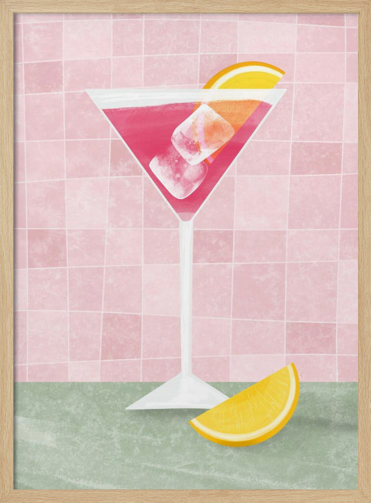 Roze cocktail | Poster