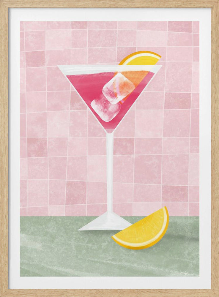 Roze cocktail | Poster