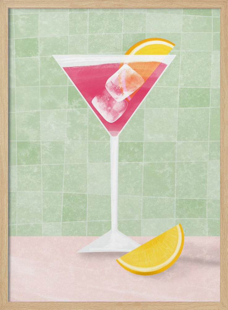 Roze cocktail | Poster