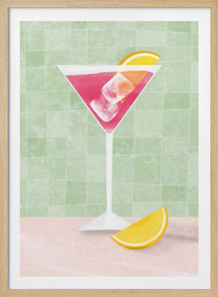 Roze cocktail | Poster