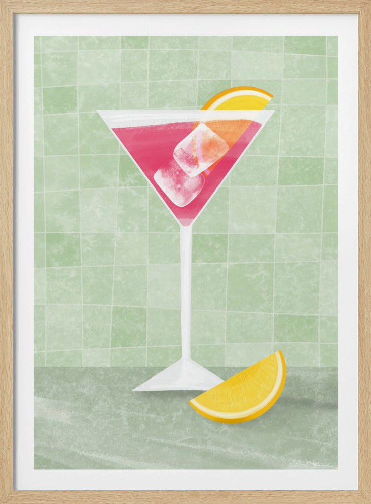 Roze cocktail | Poster