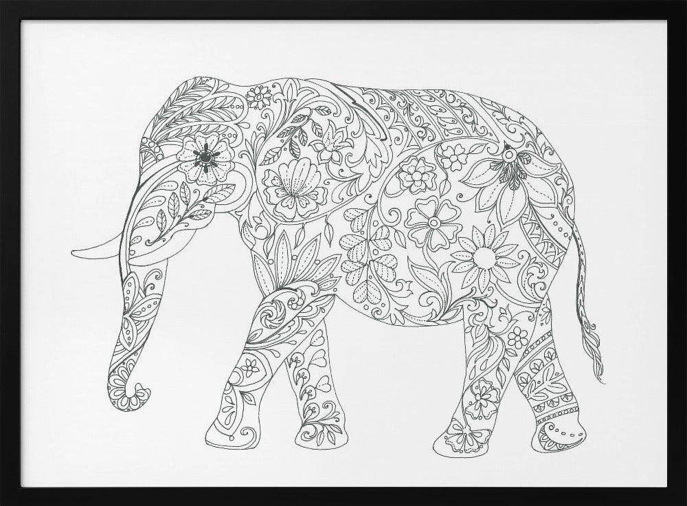 Bloemenolifant | Poster