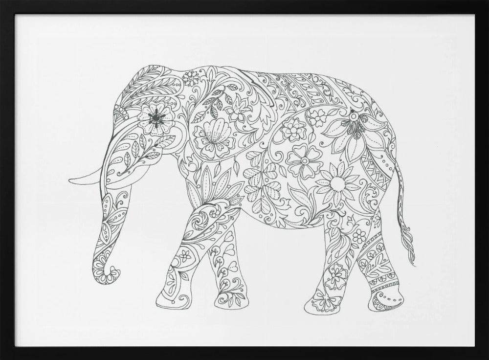 Bloemenolifant | Poster