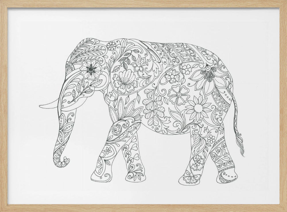 Bloemenolifant | Poster