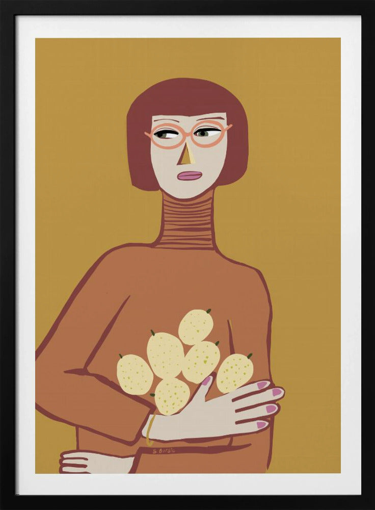 Dame met citroenen | Poster