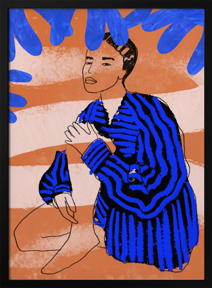 Blauwe Gestreepte Dromen | Poster