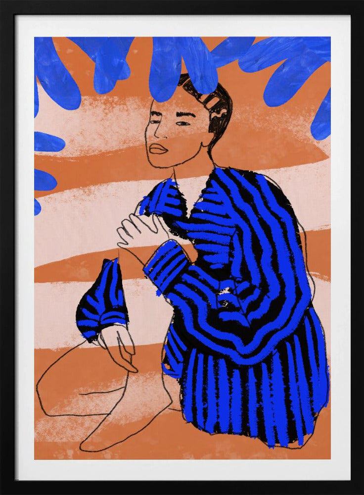 Blauwe Gestreepte Dromen | Poster