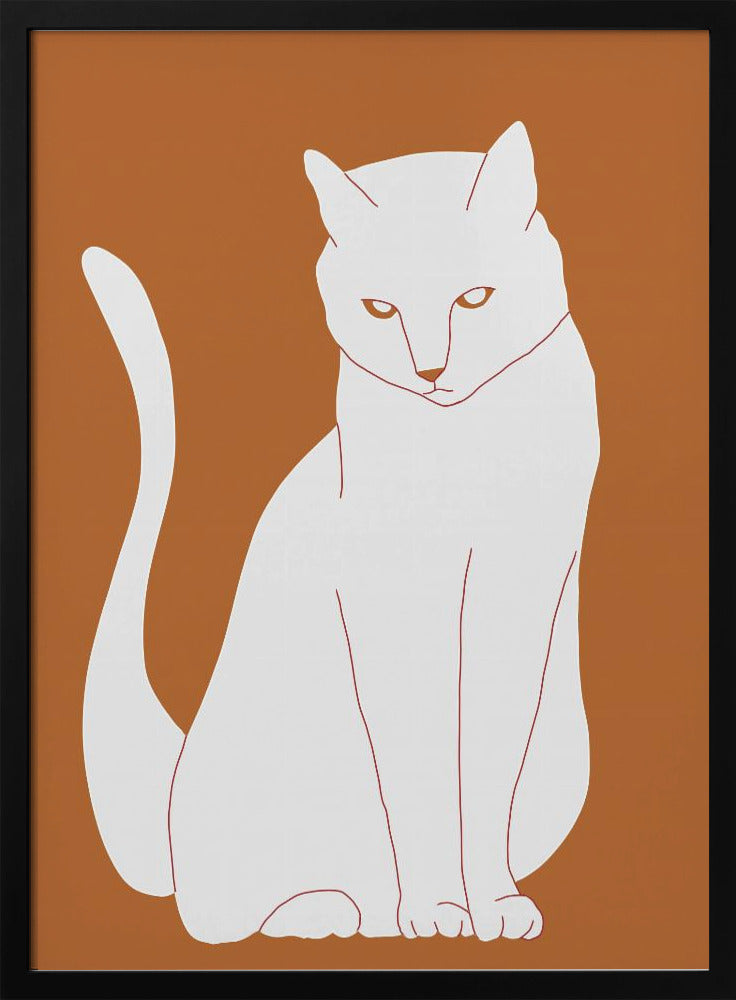 White and orange cat | Poster