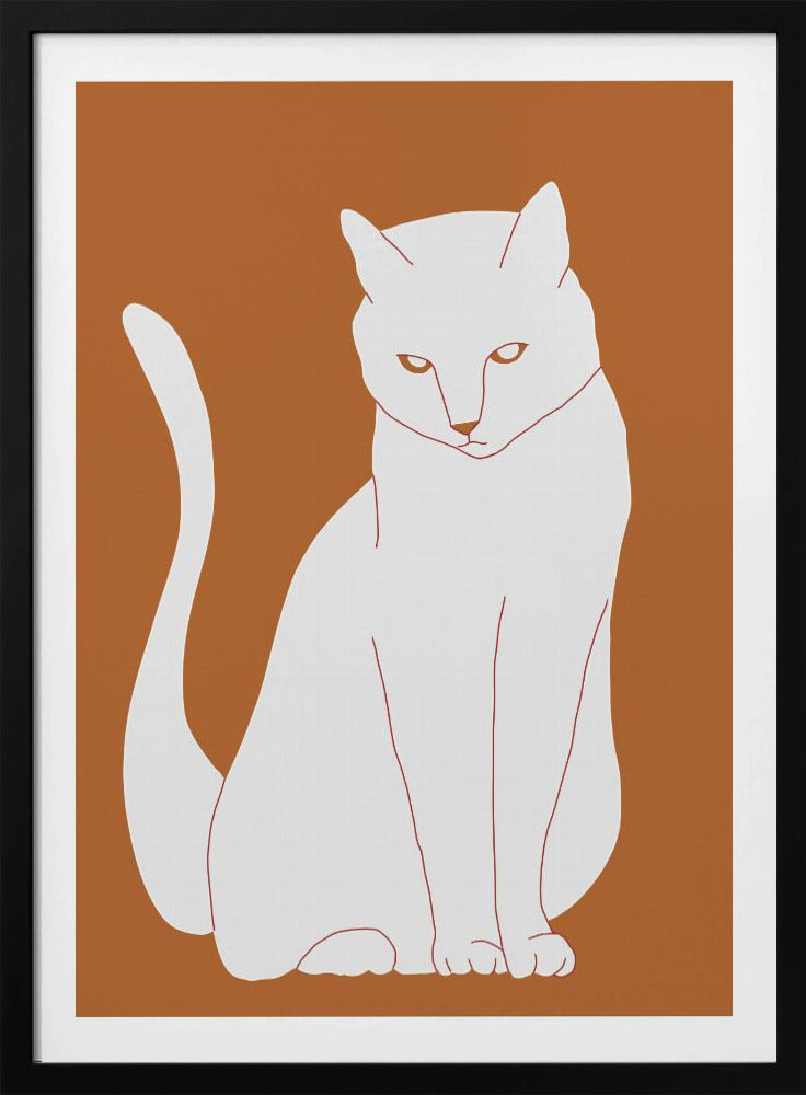 White and orange cat | Poster