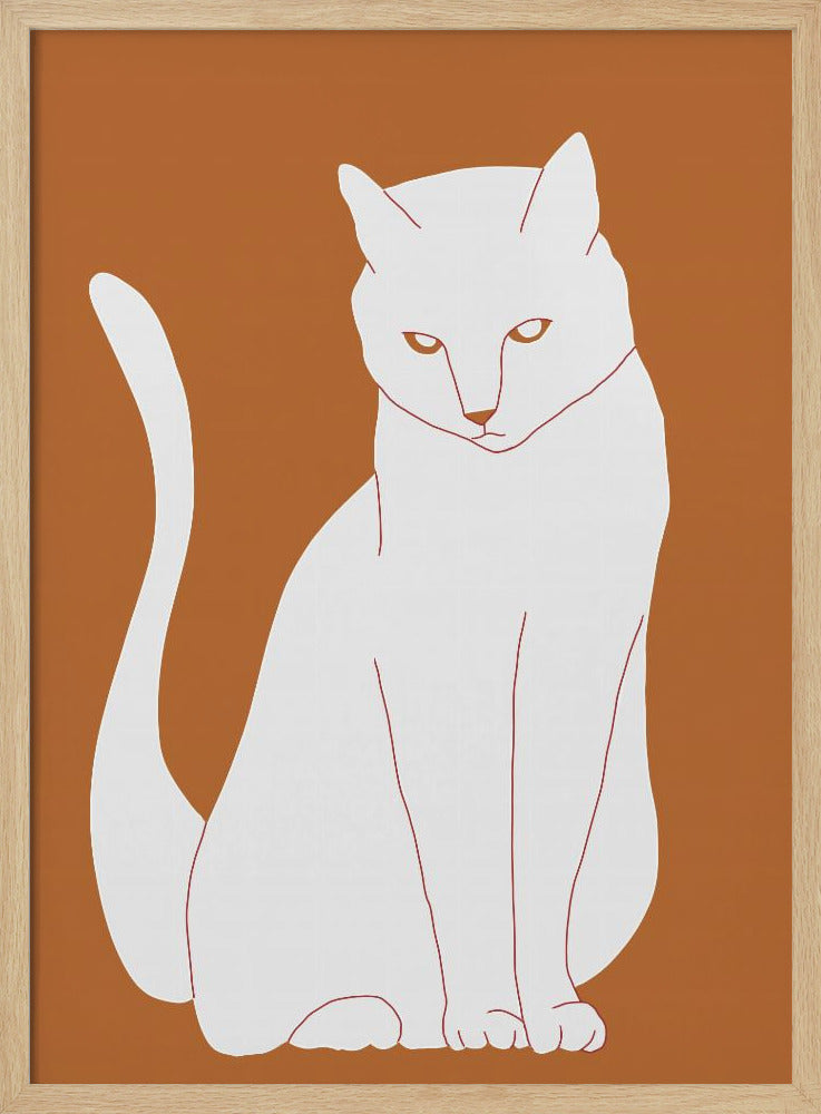 White and orange cat | Poster