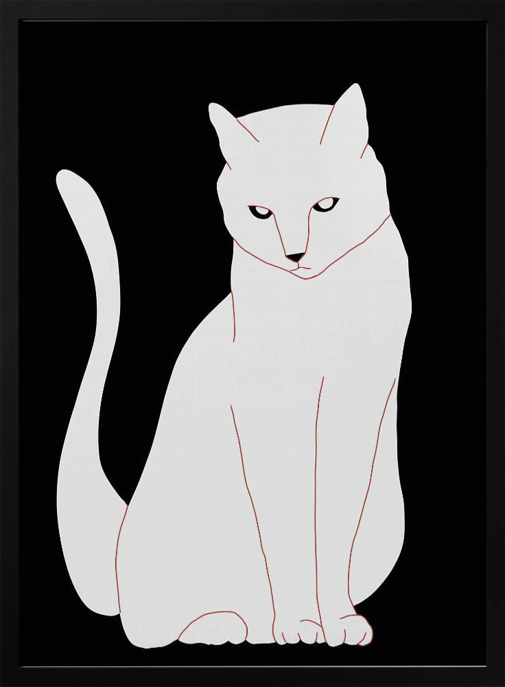 White and black cat | Poster