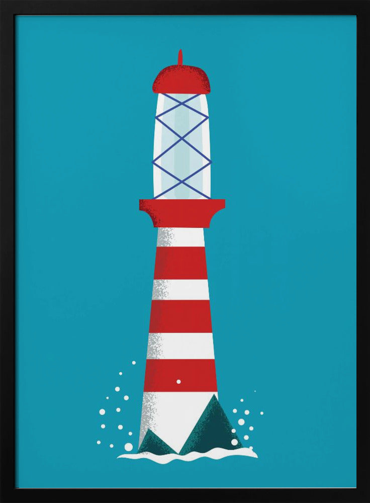 Gestreepte vuurtoren | Poster