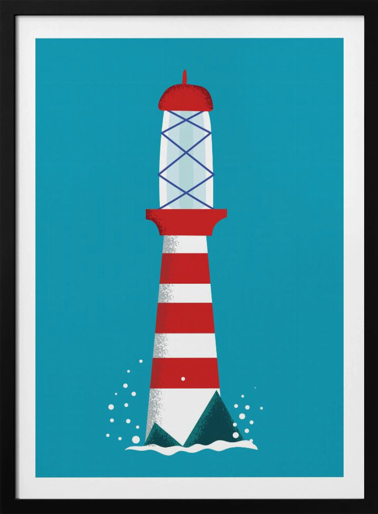 Gestreepte vuurtoren | Poster