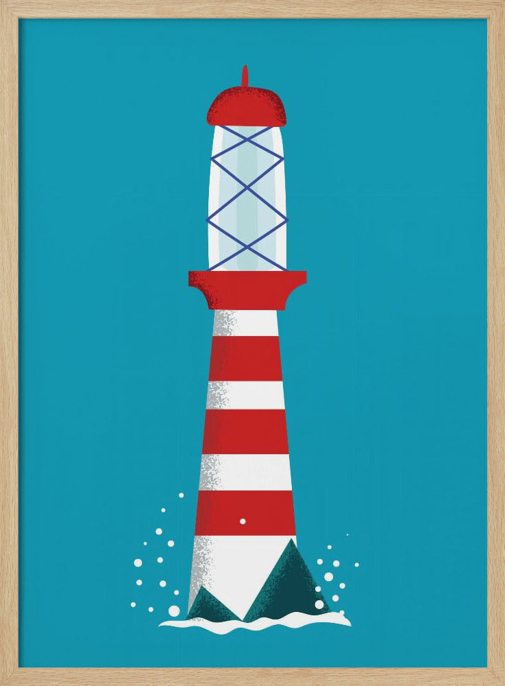 Gestreepte vuurtoren | Poster