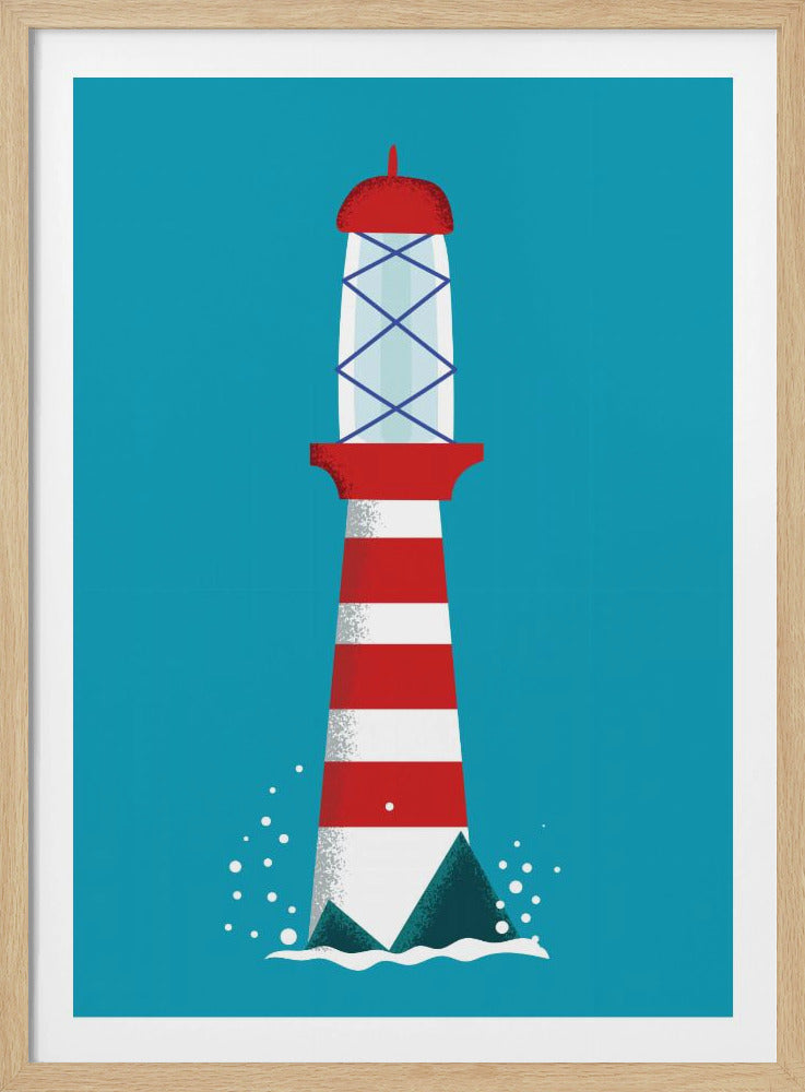 Gestreepte vuurtoren | Poster