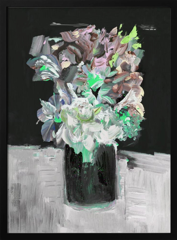 Kleurrijke bloem met vaas | Poster