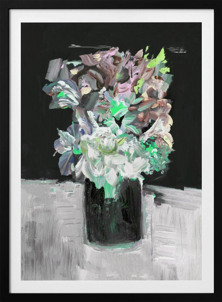 Kleurrijke bloem met vaas | Poster