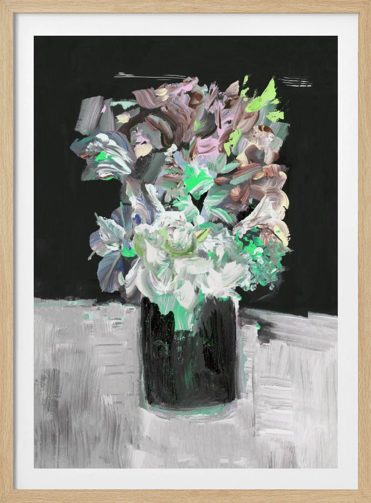 Kleurrijke bloem met vaas | Poster