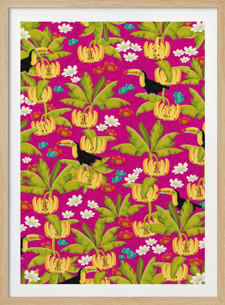 Bananen en toekans patroon | Poster