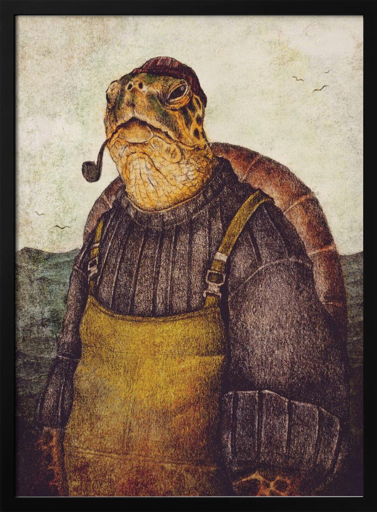 Vintage stijlvolle schildpad | Poster