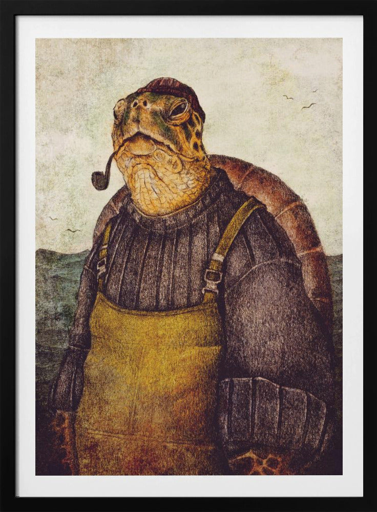 Vintage stijlvolle schildpad | Poster