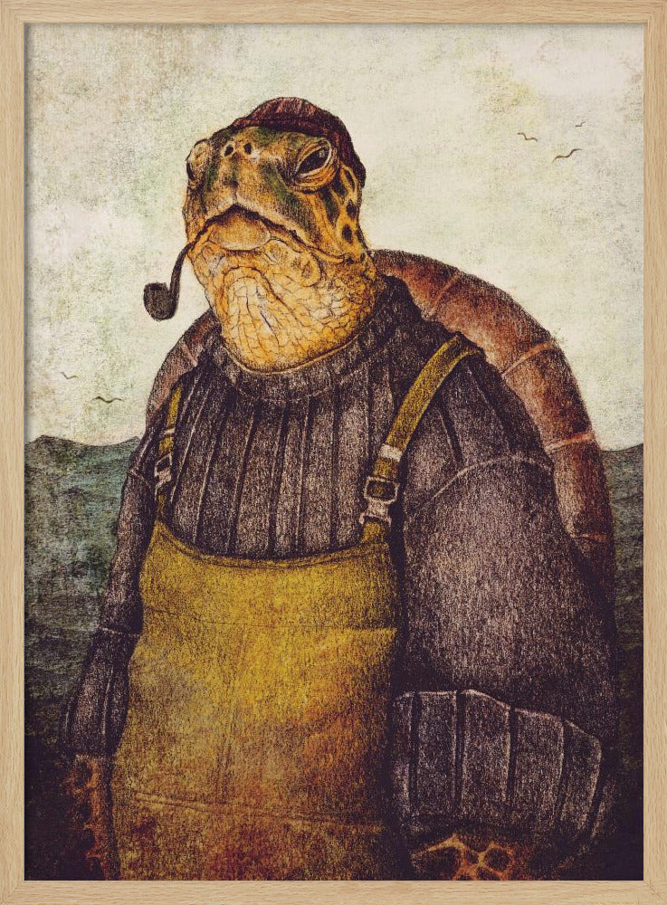 Vintage stijlvolle schildpad | Poster