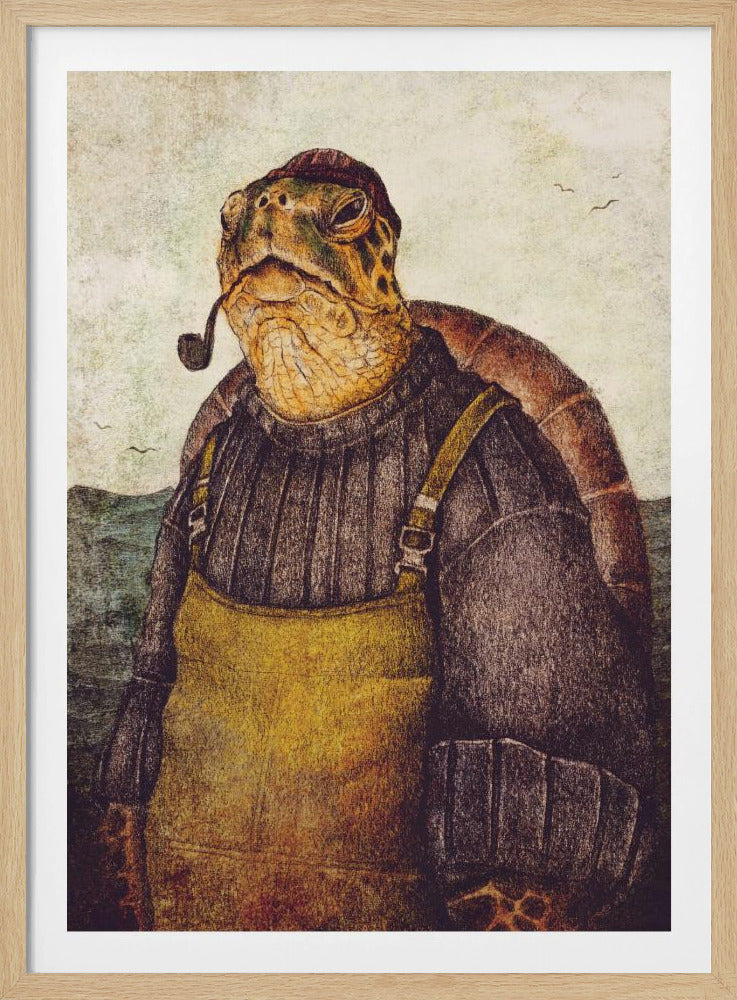 Vintage stijlvolle schildpad | Poster