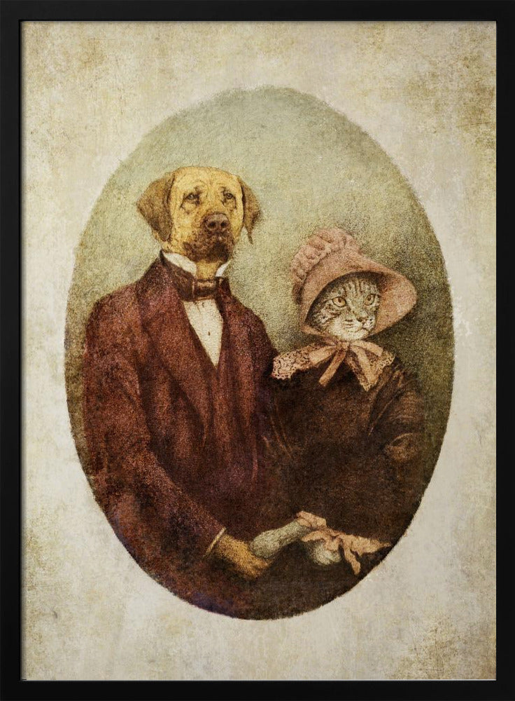 Portret van een echtpaar in Victoriaanse stijl | Poster