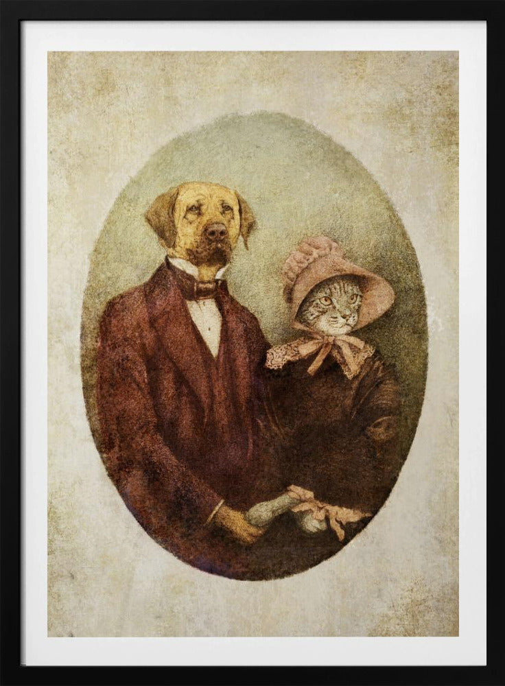 Portret van een echtpaar in Victoriaanse stijl | Poster