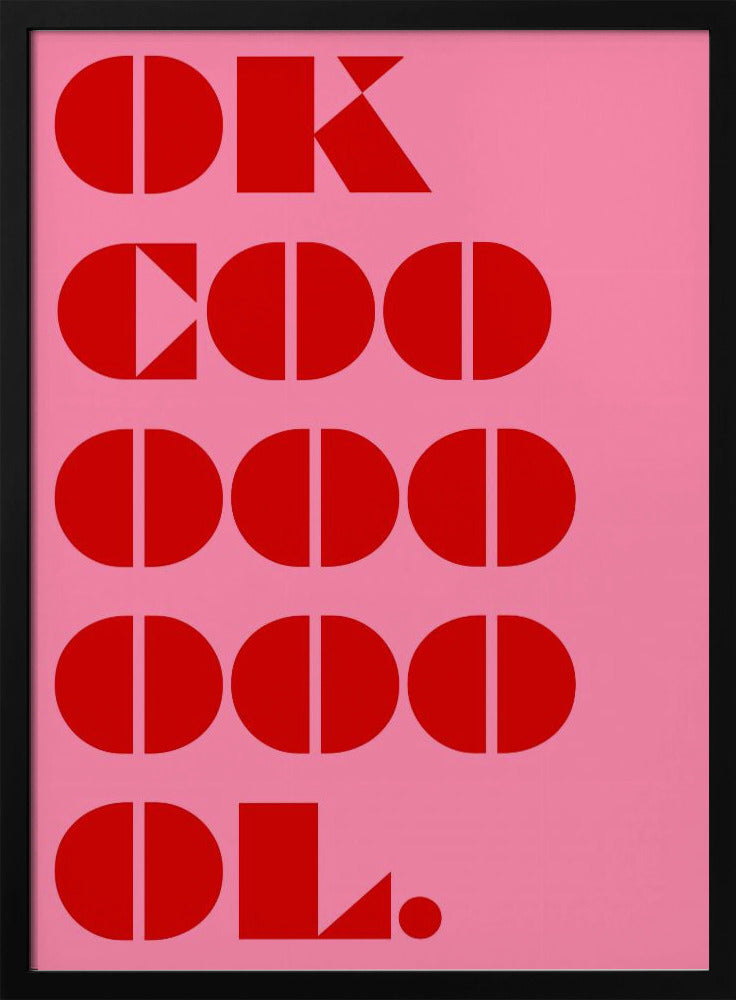 Gedurfde geometrische boodschap | Poster