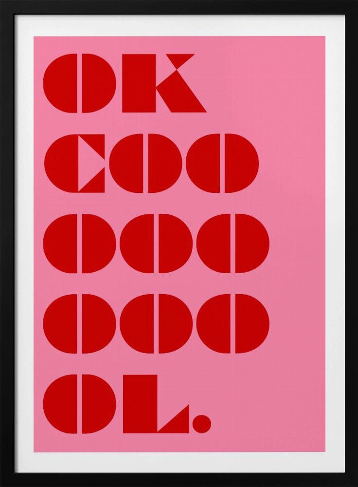 Gedurfde geometrische boodschap | Poster