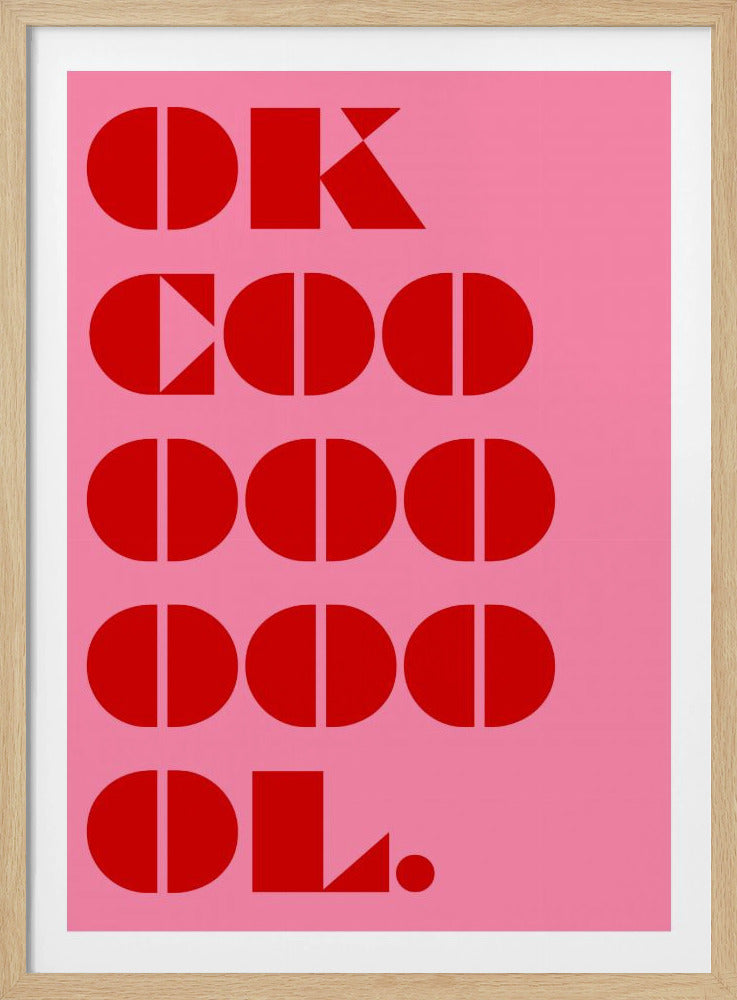 Gedurfde geometrische boodschap | Poster