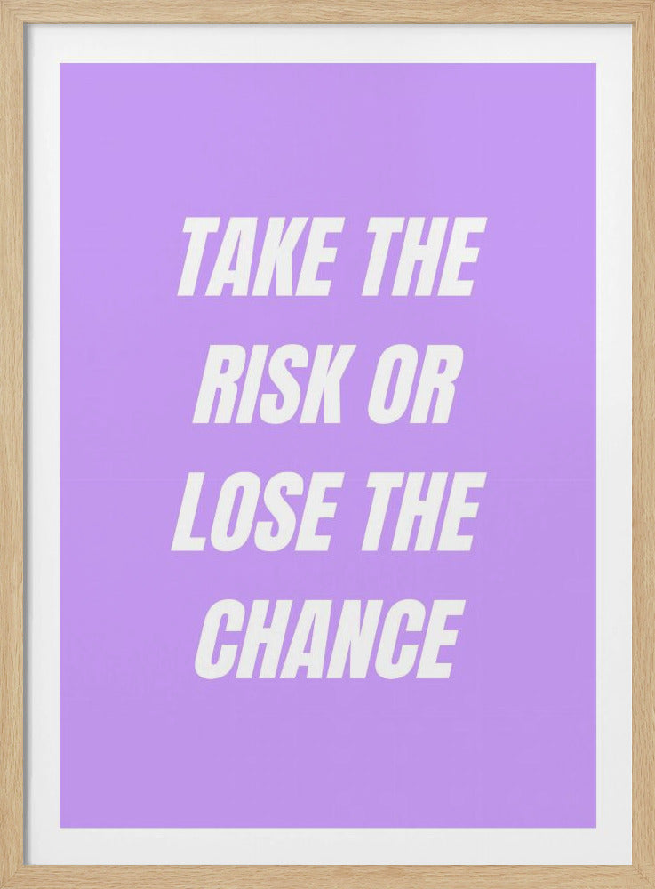 Neem het risico | Poster
