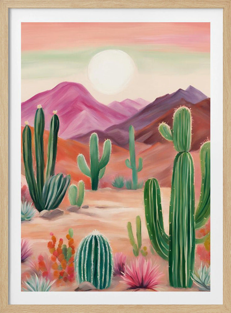 Een levendig woestijnlandschap | Poster