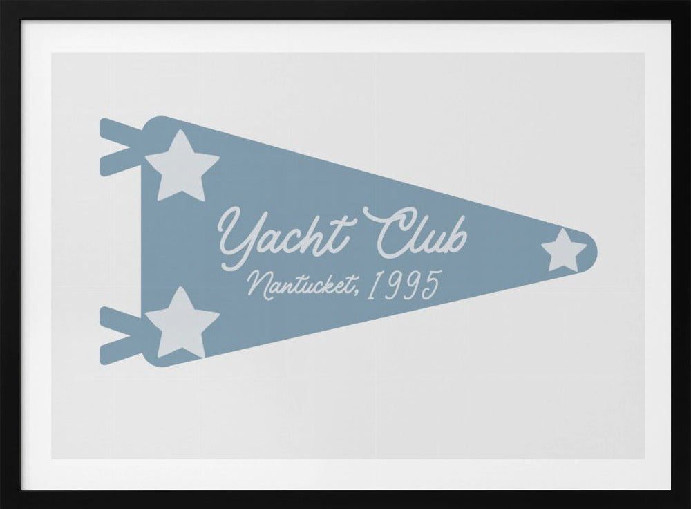 Yacht Club Blauwe Wimpel | Poster