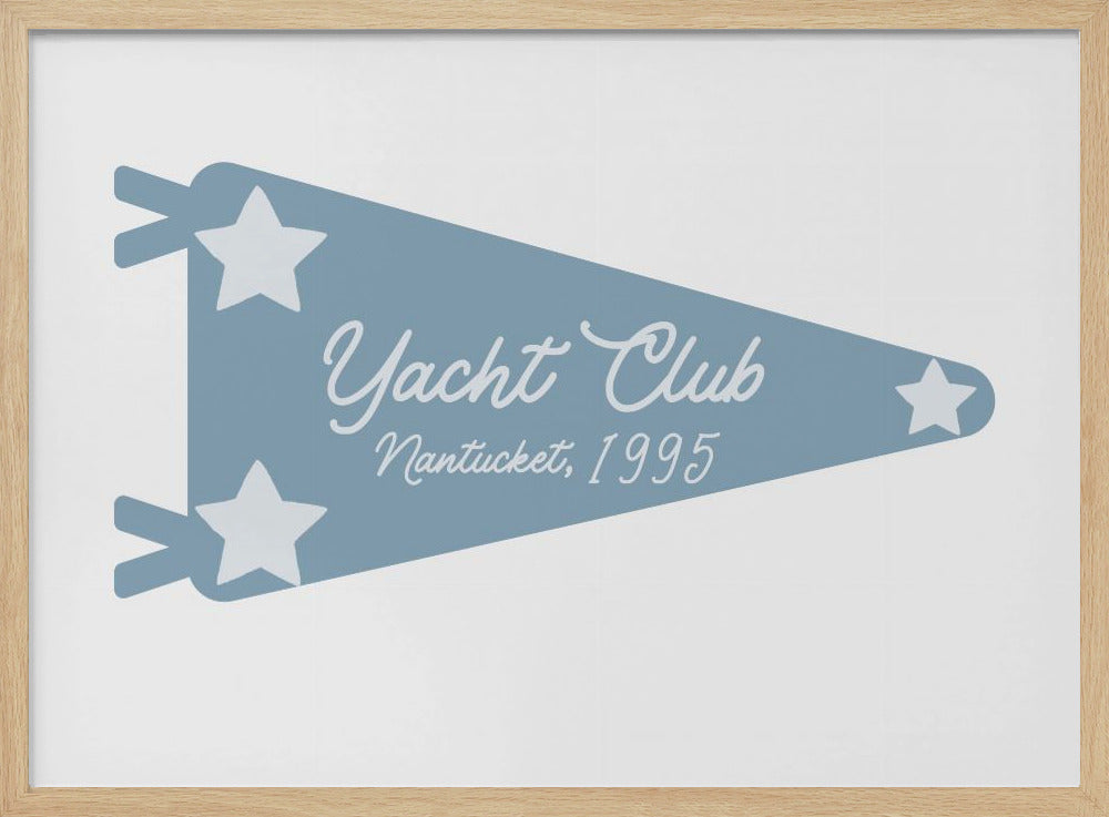 Yacht Club Blauwe Wimpel | Poster