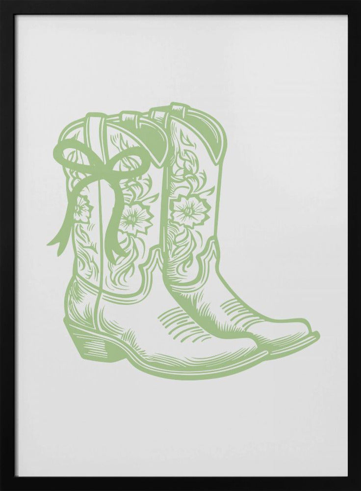 Bloemen cowboylaarzen | Poster