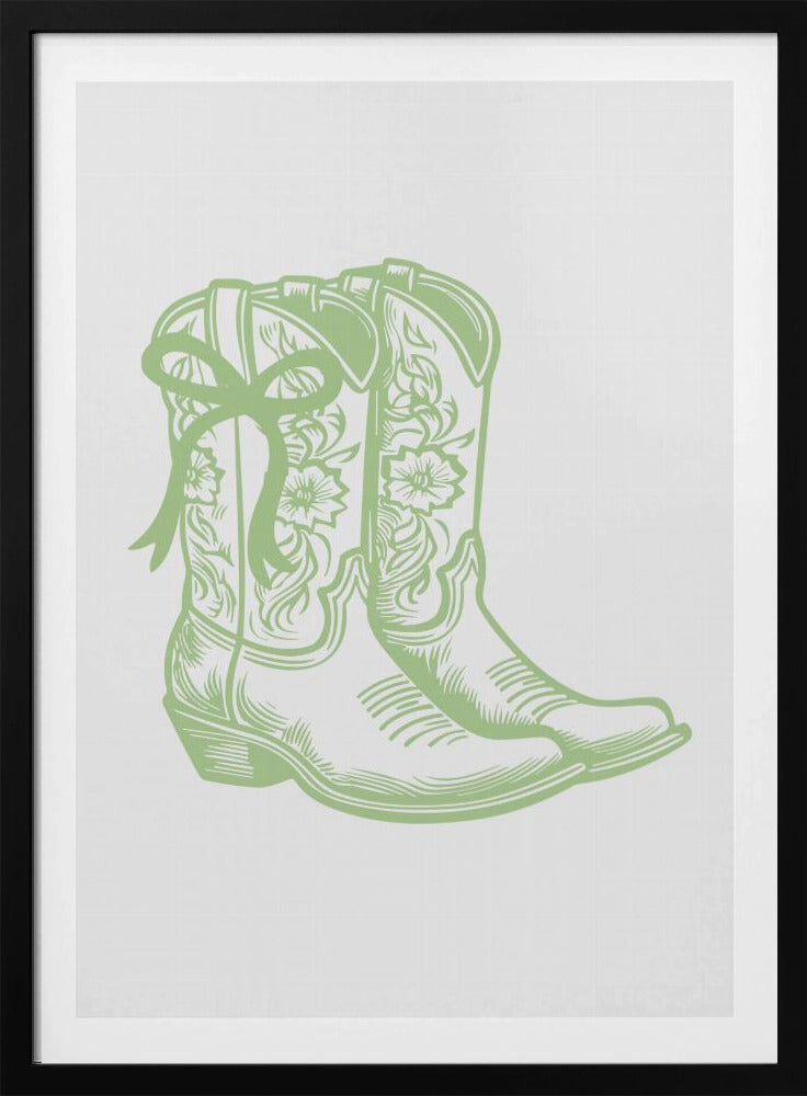 Bloemen cowboylaarzen | Poster