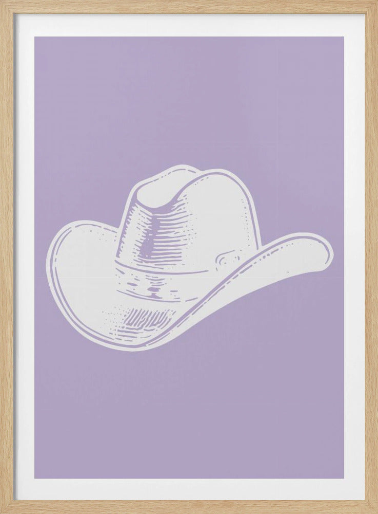 Paarse cowboyhoed | Poster