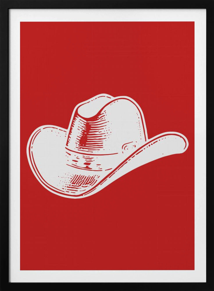 Rode cowboyhoed | Poster