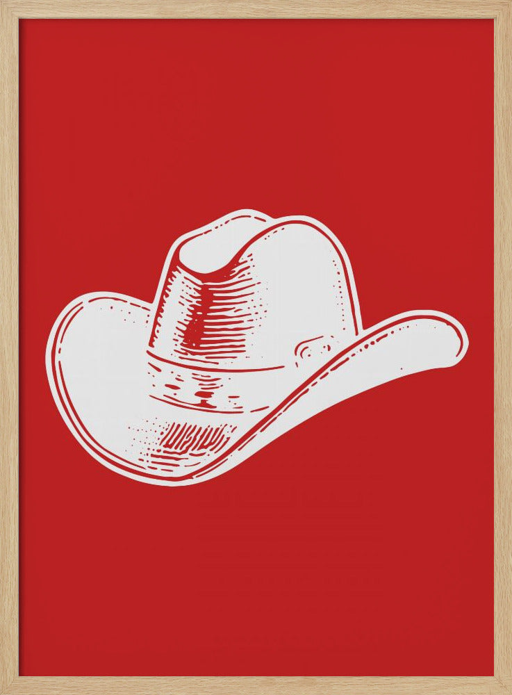Rode cowboyhoed | Poster