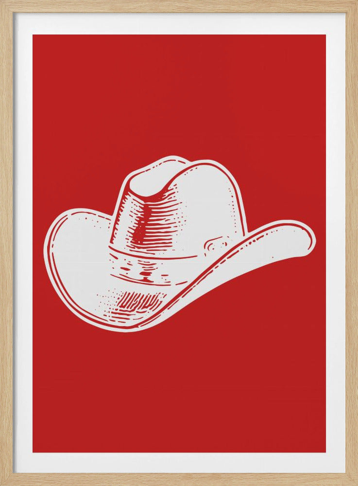Rode cowboyhoed | Poster