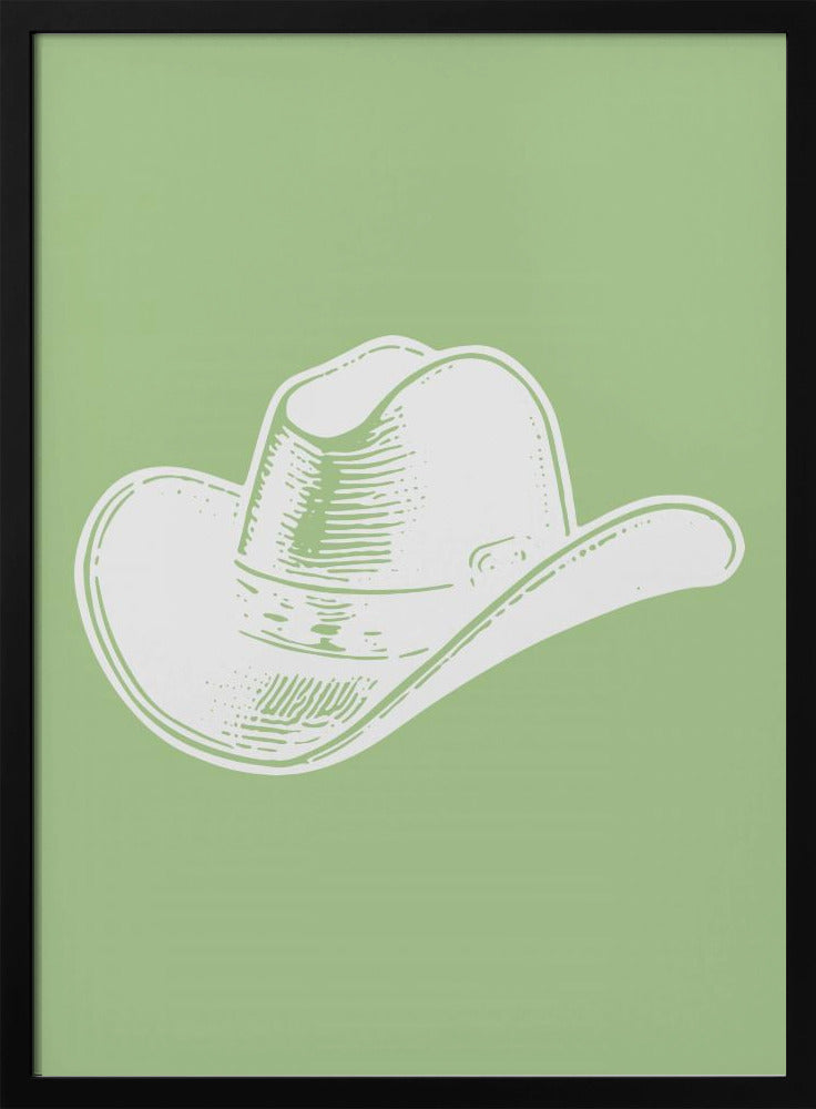 Saliegroene cowboyhoed | Poster